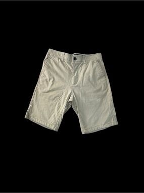 Men's Casual union flat front Beige Chino Shorts